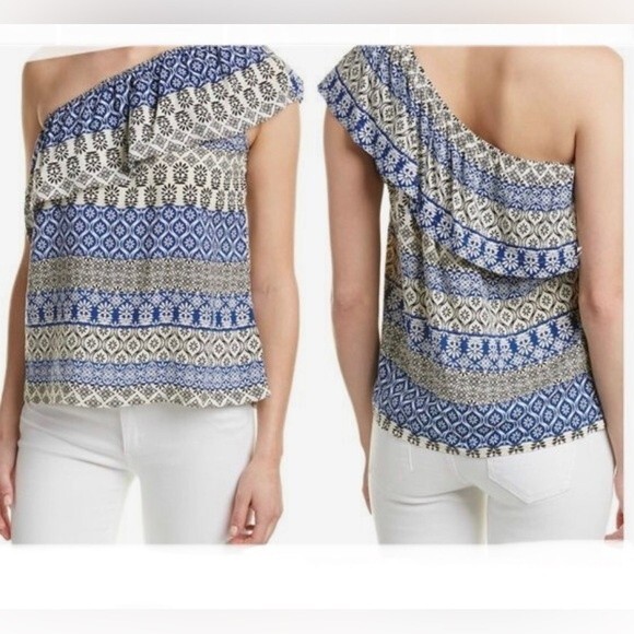 Anthropologie Velvet by Graham & Spenser Florine One Shoulder top Size Small - Picture 1 of 4